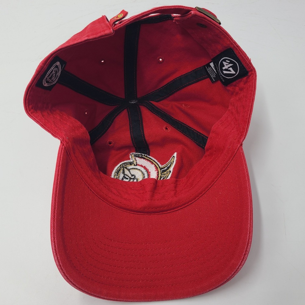 Ottawa Senators Hat Strapback 47 Brand Clean Up Red NHL Hockey Casual Cotton Men - Picture 9 of 11